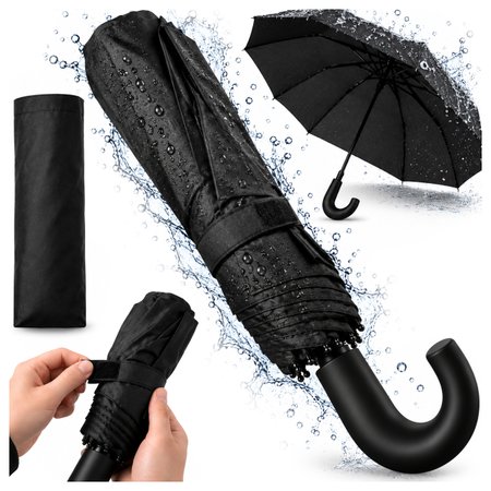 Duży parasol składany XXL wodoodporny + pokrowiec