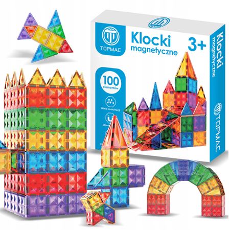 Klocki magnetyczne Magnetic XXL – 100 elementów – TopMac