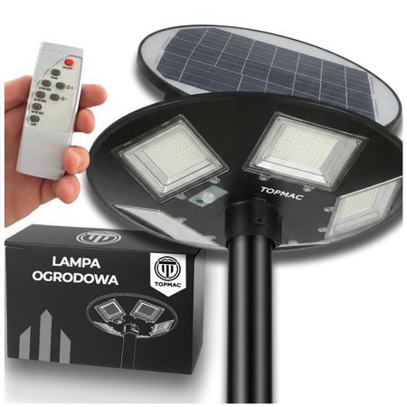 Lampa solarna TOPMAC z czujnikiem i pilotem